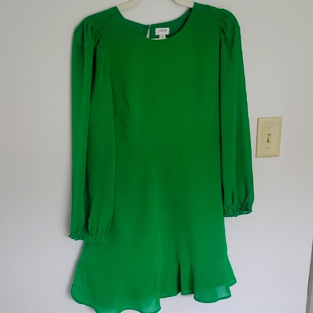 J. Crew Factory Kelly Green Dress Size 10P NWT